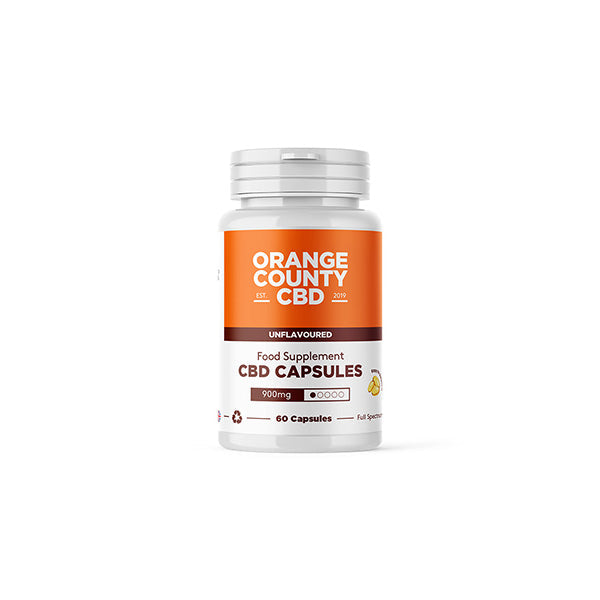 Orange County 900mg Full Spectrum CBD Capsules - 60 Caps