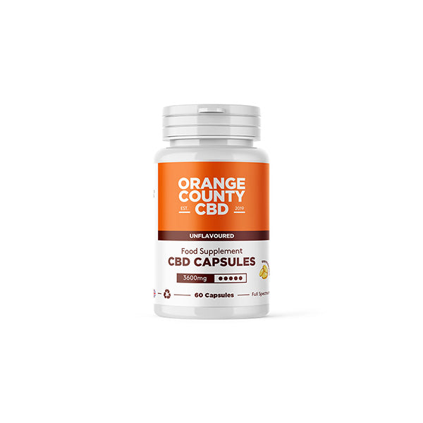 Orange County 3600mg Full Spectrum CBD Capsules - 60 Caps
