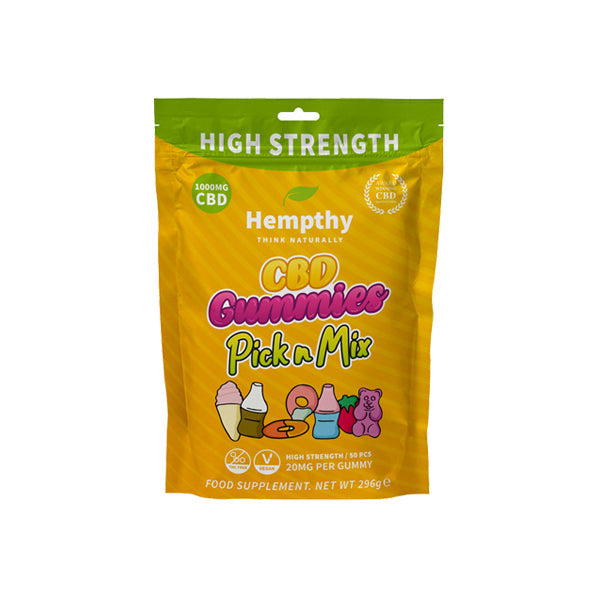 Hempthy 1000mg CBD Pick n Mix Gummies - 50 Pieces