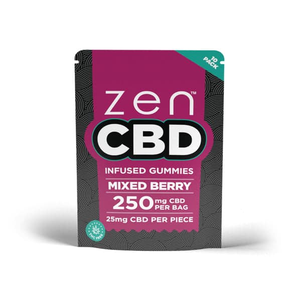 Zen 250mg CBD Infused CBD Gummies - Mixed Berry