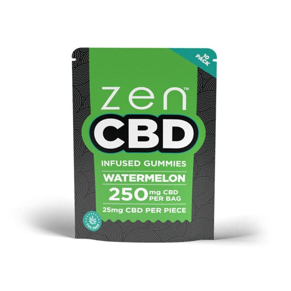 Zen 250mg Infused CBD Gummies - Watermelon