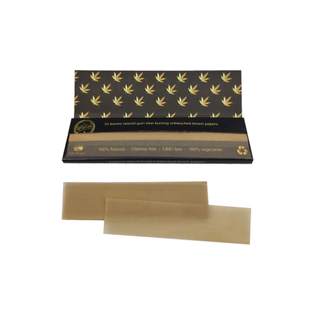 33 Alien Puff Black & Gold Super King Size Unbleached Brown Rolling Papers ( HP2104AP )