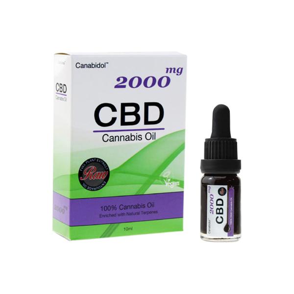 Canabidol 2000mg CBD Raw Cannabis Oil - 10ml