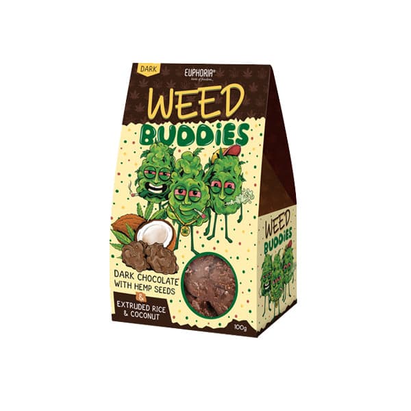 Euphoria Weed Buddies Dark Chocolate With Hemp Seeds