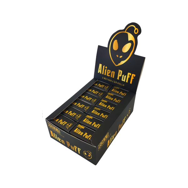 24 Alien Puff Black & Gold 5m Unbleached Brown Rolls ( HP105 )