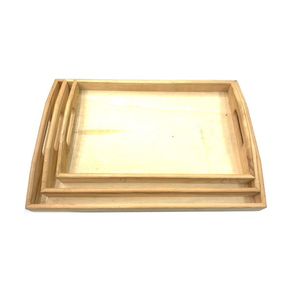 Wooden Rolling Tray Set Pack of 3 - YD021